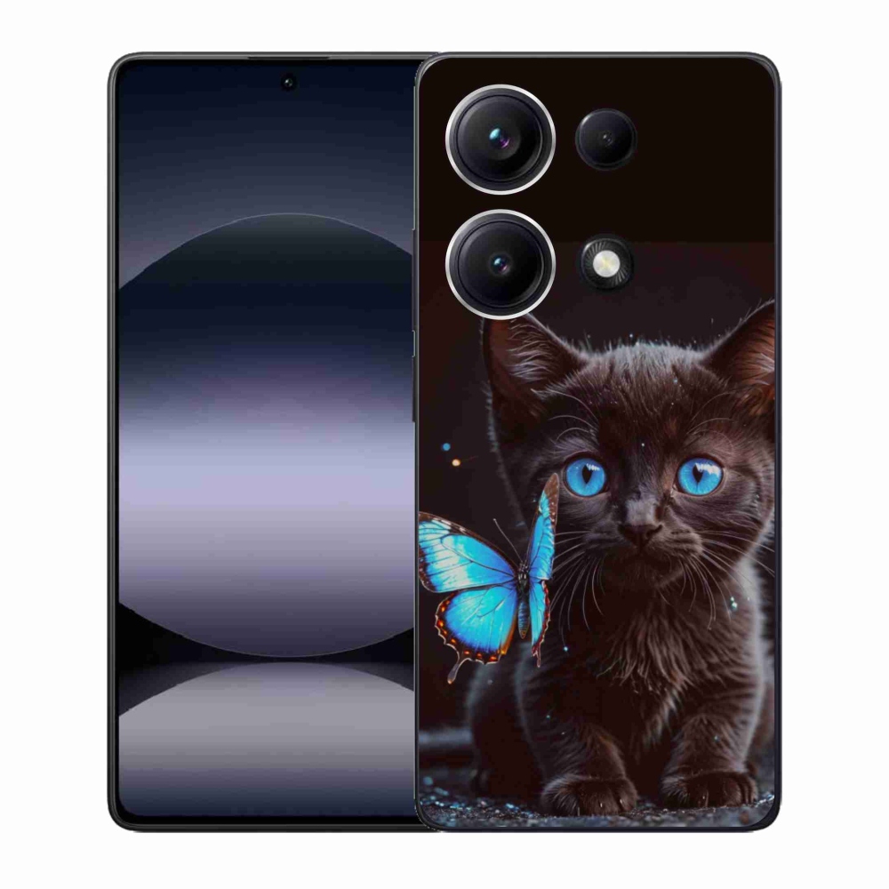 Gél borítás mmCase a Xiaomi Redmi Note 14S-hez - fekete cica 3