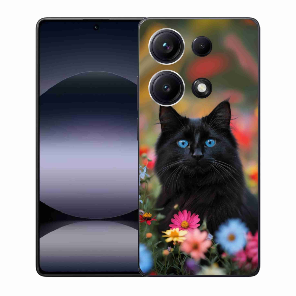 Gél borítás mmCase a Xiaomi Redmi Note 14S-hez - fekete cica 4