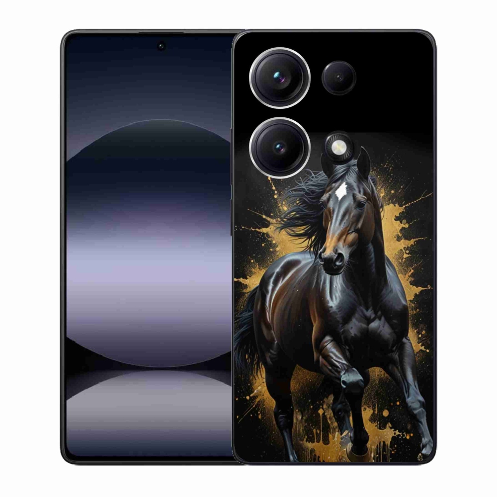 Gél borítás mmCase a Xiaomi Redmi Note 14S-hez - elegáns fekete ménes