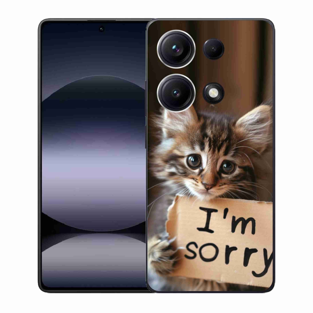 Gél borító mmCase a Xiaomi Redmi Note 14S-hez - macska bocsánatkérése