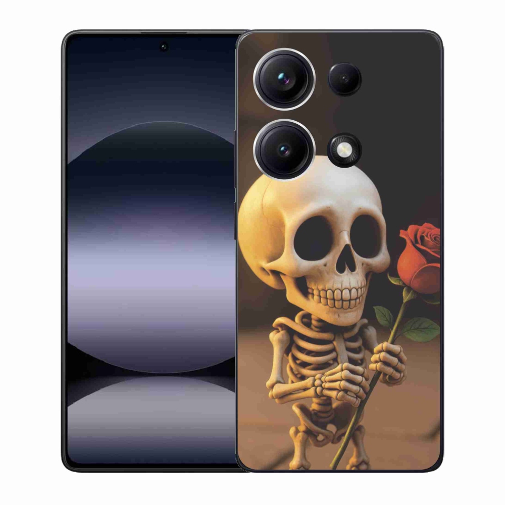 Gél borítás mmCase a Xiaomi Redmi Note 14S-hez - csontváz rózsával