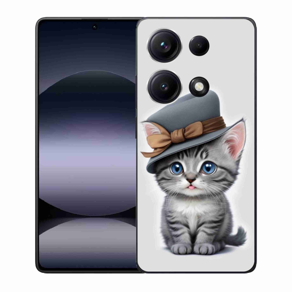 Gél borítás mmCase a Xiaomi Redmi Note 14S-hez - cica sapkával