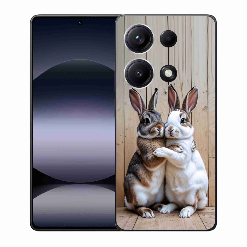 Gél borítás mmCase a Xiaomi Redmi Note 14S számára - nyúl pár