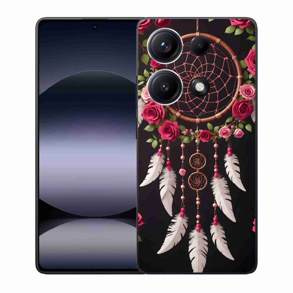 Gél borító mmCase a Xiaomi Redmi Note 14S-hez - álomfogó rózsákkal