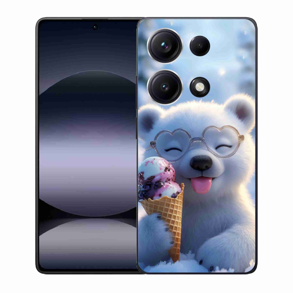 Gél borítás mmCase a Xiaomi Redmi Note 14S-hez - mackó fagylalttal