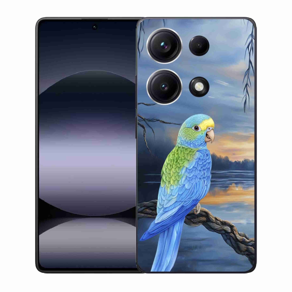 Gél borítás mmCase a Xiaomi Redmi Note 14S-hez - kék papagáj