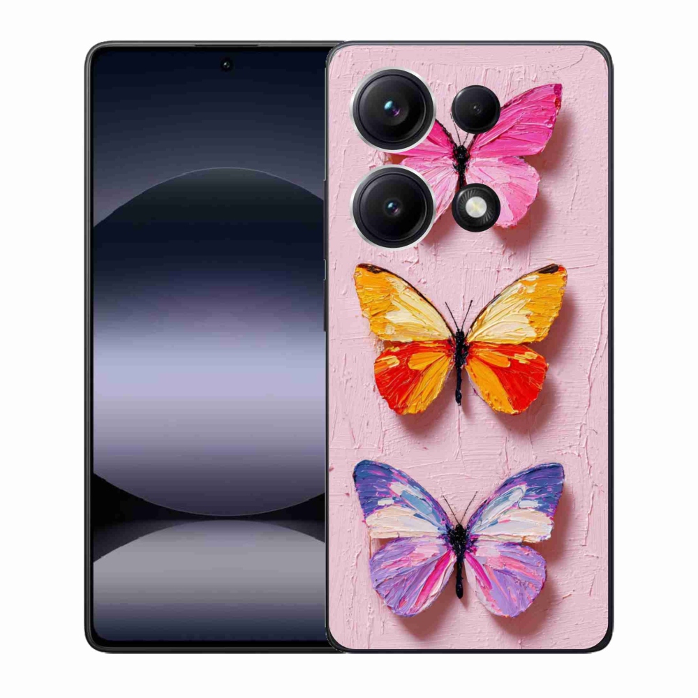 Gél borítás mmCase a Xiaomi Redmi Note 14S-hez - pillangó szentháromság