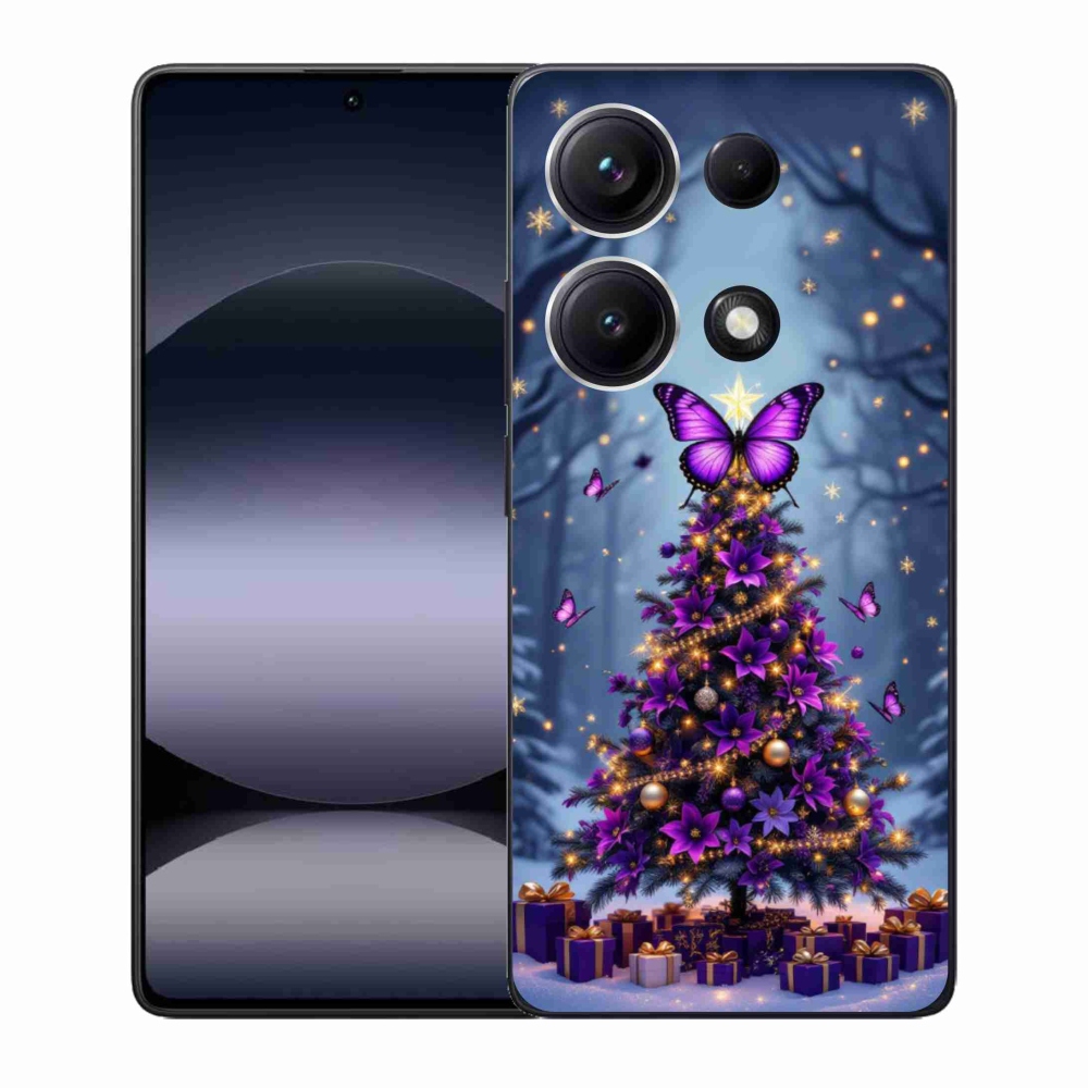 Gél borító mmCase a Xiaomi Redmi Note 14S-hez - pillangó karácsonyfa