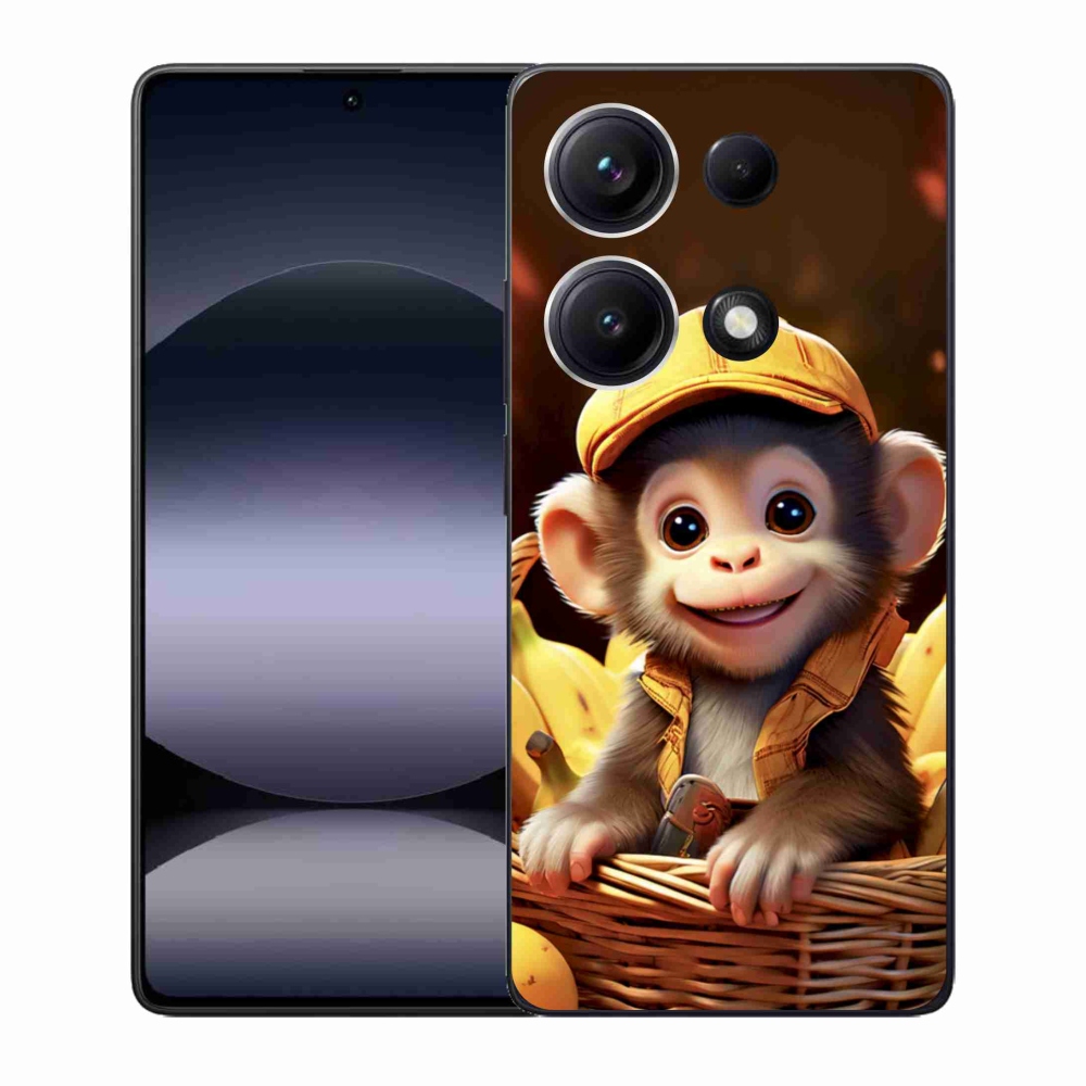 Gél borítás mmCase a Xiaomi Redmi Note 14S-hez - majom a kosárban