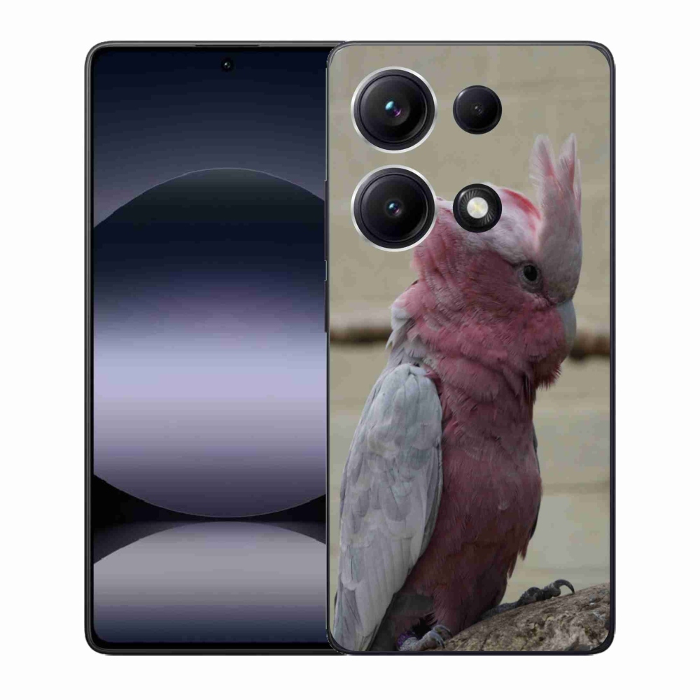 Gél borítás mmCase a Xiaomi Redmi Note 14S-hez - papagáj kakadu rózsaszínű