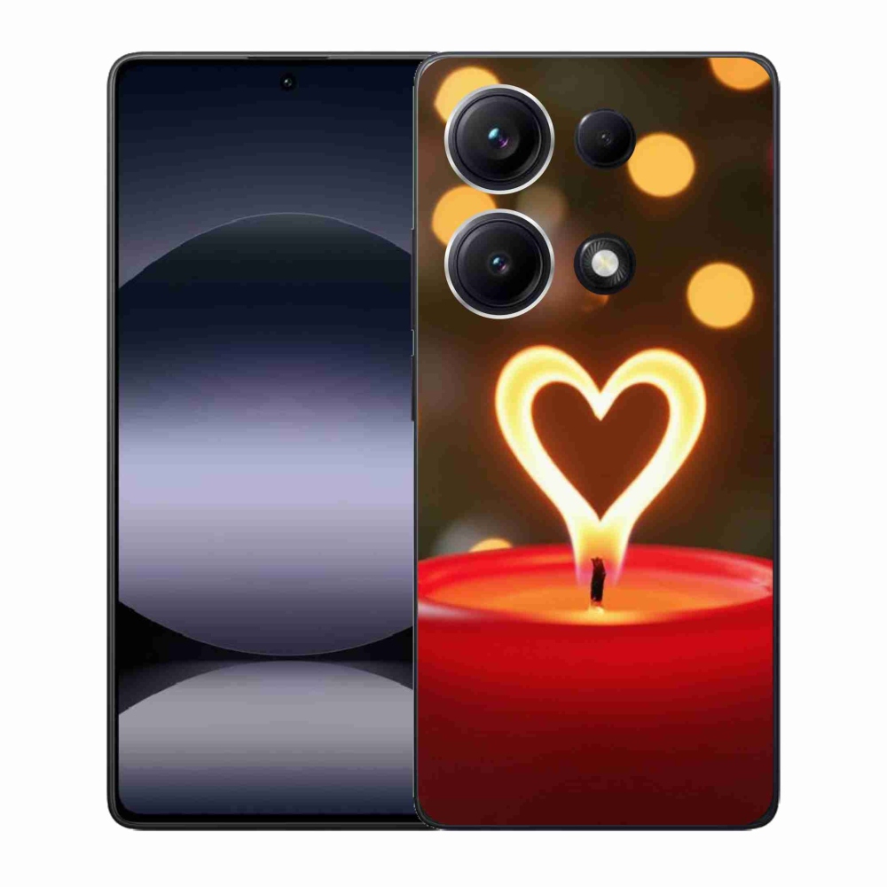 Gél borítás mmCase a Xiaomi Redmi Note 14S-hez - láng szíve