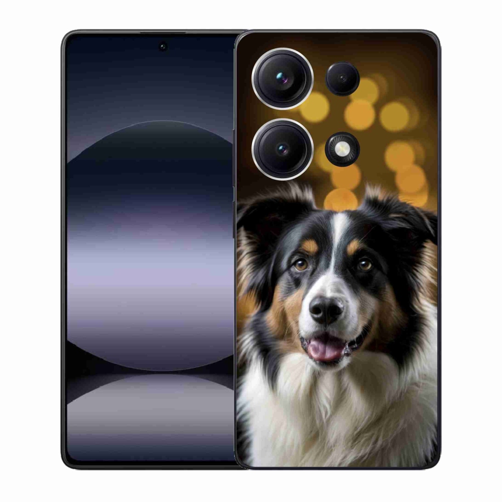 Gél borítás mmCase a Xiaomi Redmi Note 14S-hez - mosolygó ausztrál juhászkutya