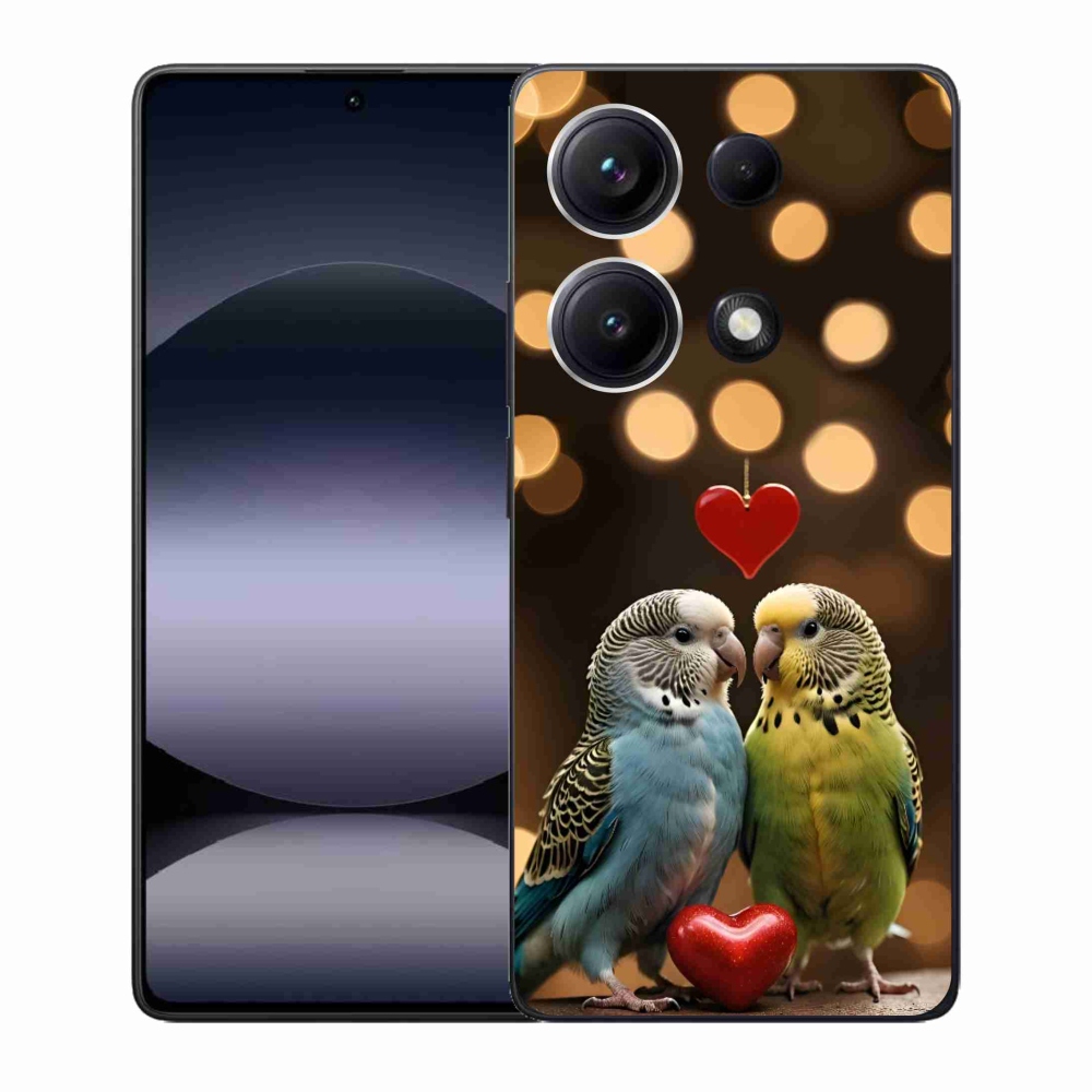 Gél borító mmCase a Xiaomi Redmi Note 14S-hez - szerelmes papagájok