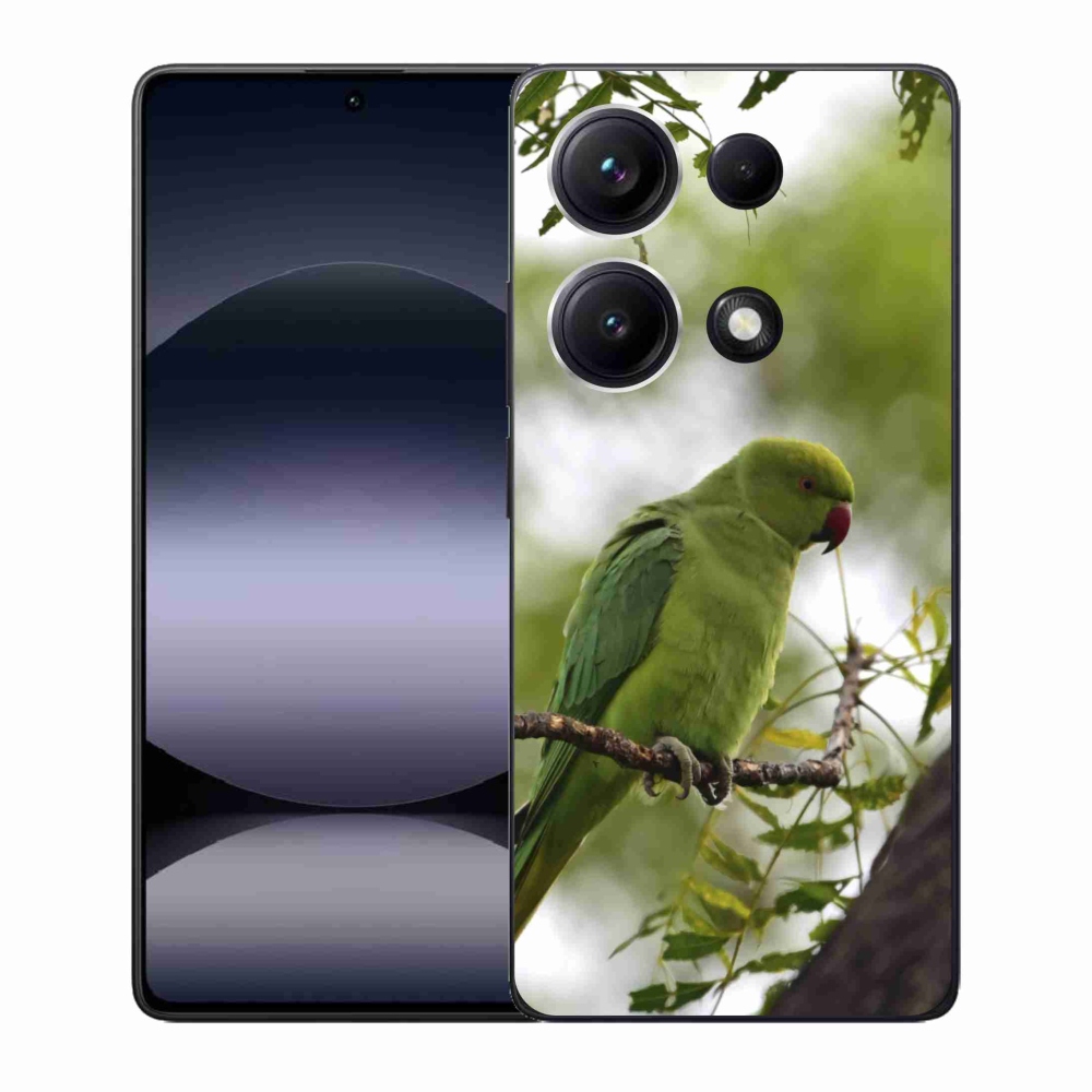 Gél borítás mmCase a Xiaomi Redmi Note 14S-hez - zöld papagáj