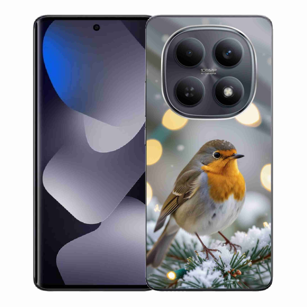 Gél borítás mmCase a Xiaomi Redmi Note 15 4G/5G/Poco M8 5G számára - piros télen