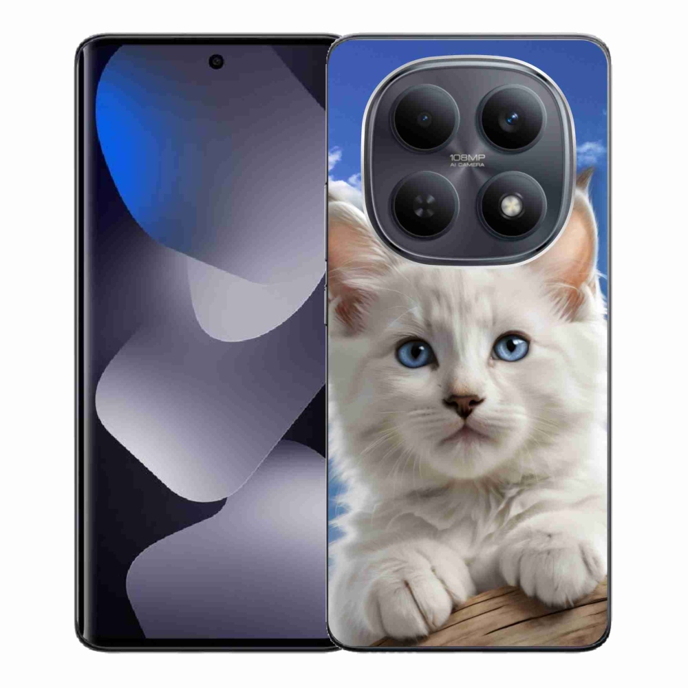 Gél borító mmCase a Xiaomi Redmi Note 15 4G/5G/Poco M8 5G számára - cica és felhők