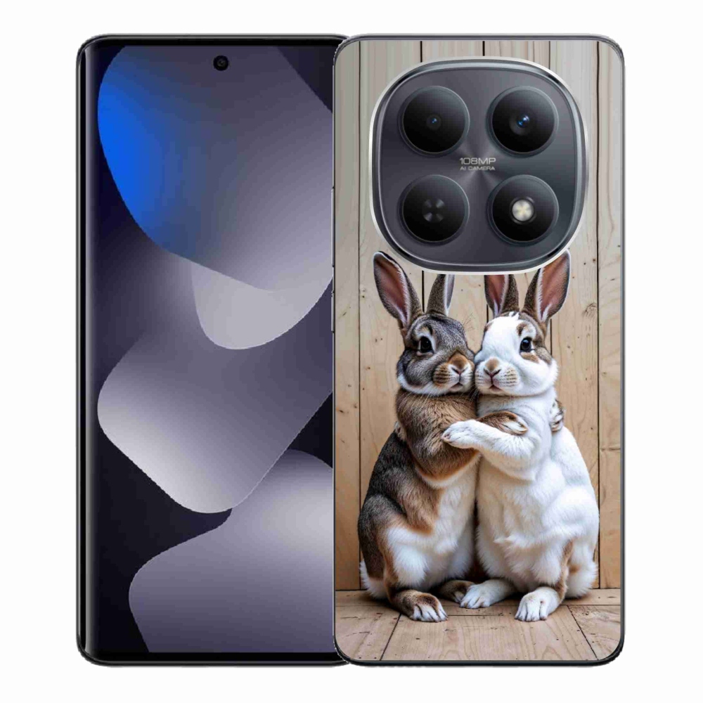 Gél borítás mmCase a Xiaomi Redmi Note 15 4G/5G/Poco M8 5G számára - nyúl pár