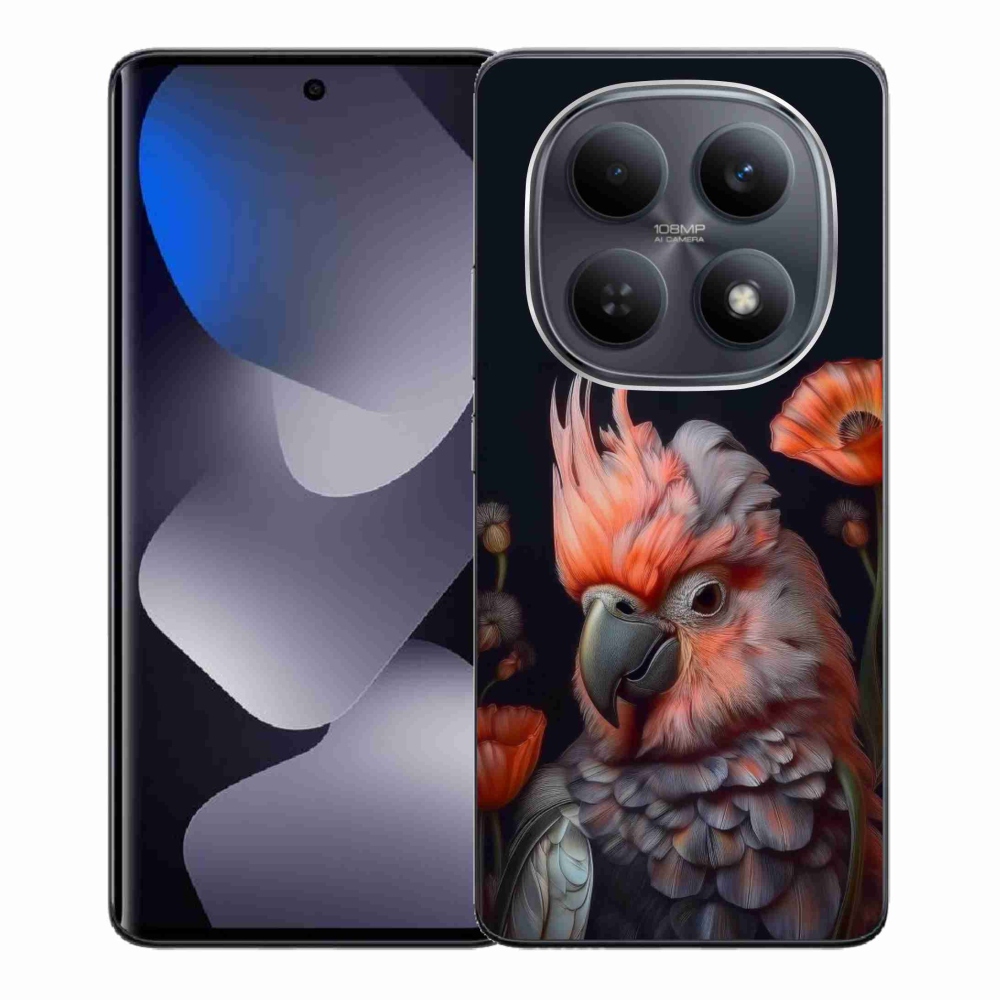 Gél borítás mmCase a Xiaomi Redmi Note 15 4G/5G/Poco M8 5G - papagáj kakadu színekben