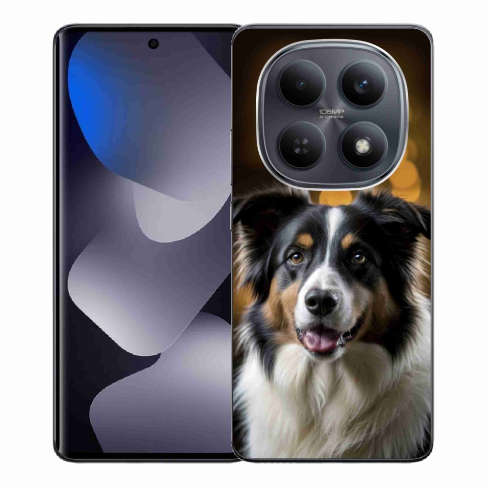 Gél borítás mmCase a Xiaomi Redmi Note 15 4G/5G/Poco M8 5G számára - mosolygó ausztrál juhászkutya