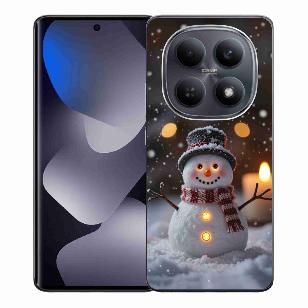 Gél borítás mmCase a Xiaomi Redmi Note 15 4G/5G/Poco M8 5G - boldog hóemberhez