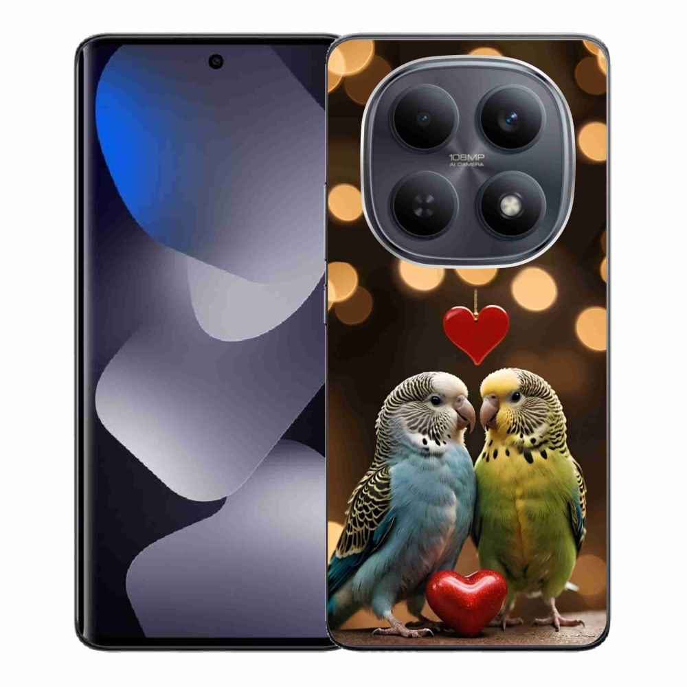 Gél borítás mmCase a Xiaomi Redmi Note 15 4G/5G/Poco M8 5G számára - szerelmes papagájok