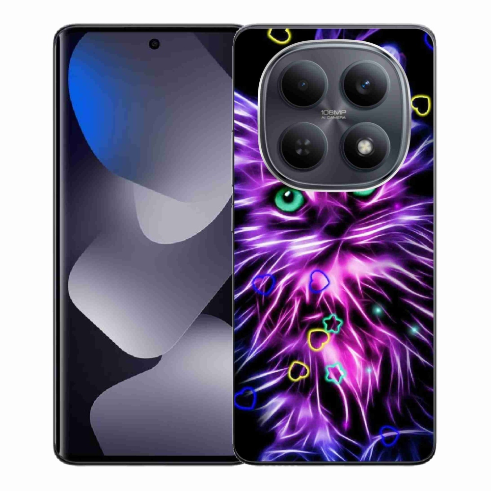 Gél borítás mmCase a Xiaomi Redmi Note 15 4G-hez - absztrakt macska