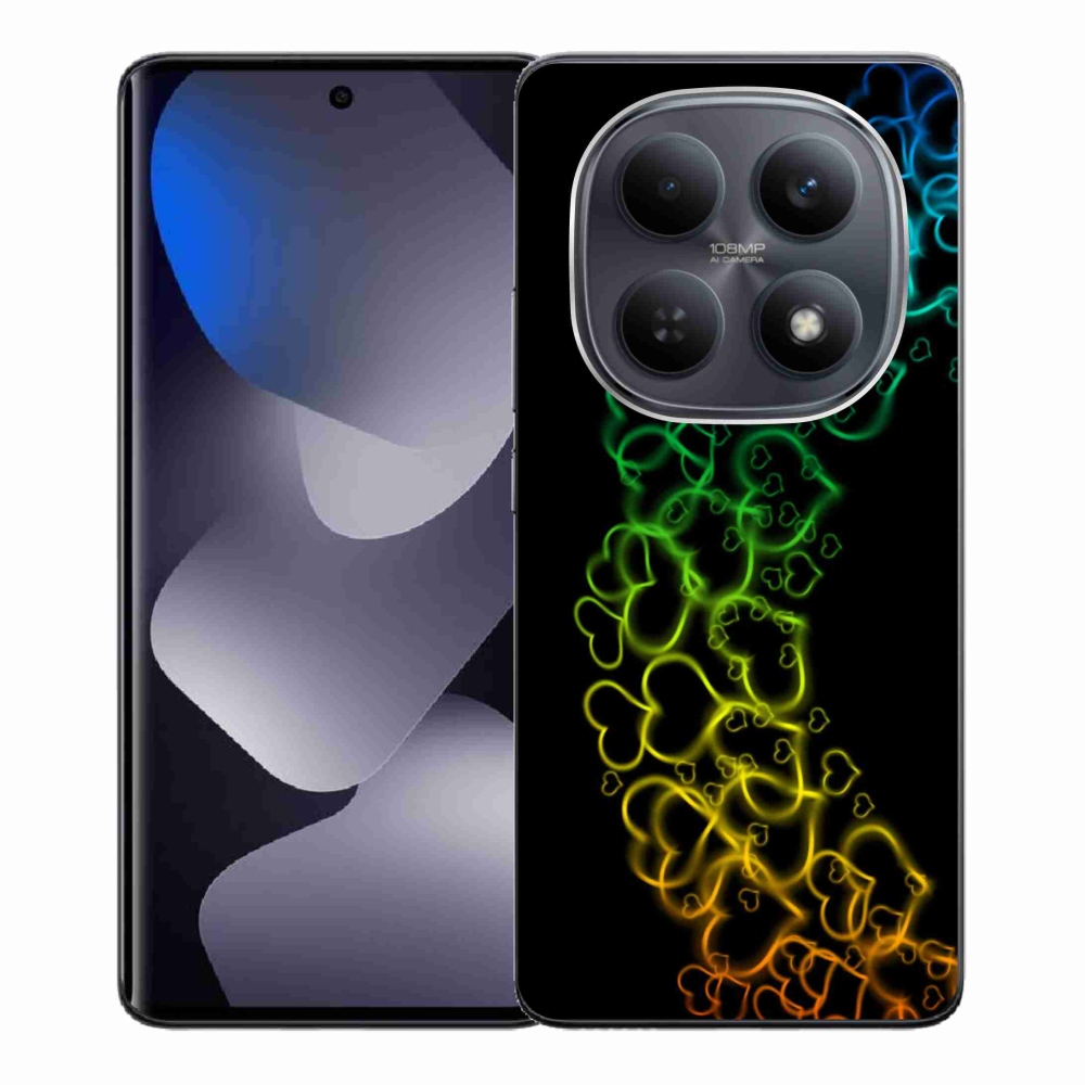Gél borítás mmCase a Xiaomi Redmi Note 15 4G-hez - színes szívek