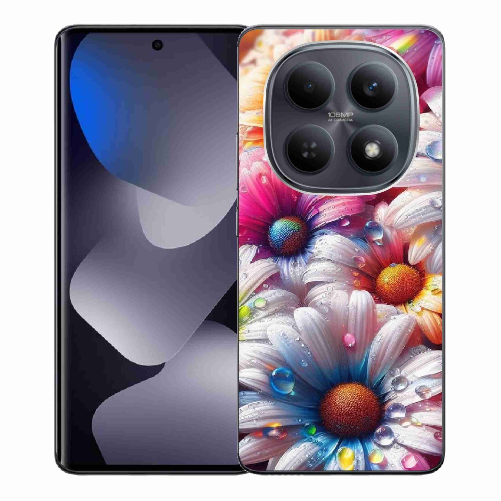 Gél borítás mmCase a Xiaomi Redmi Note 15 4G-hez - színes százszorszépek
