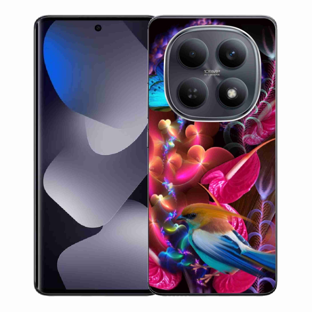 Gél borítás mmCase a Xiaomi Redmi Note 15 4G-hez - színes virágok