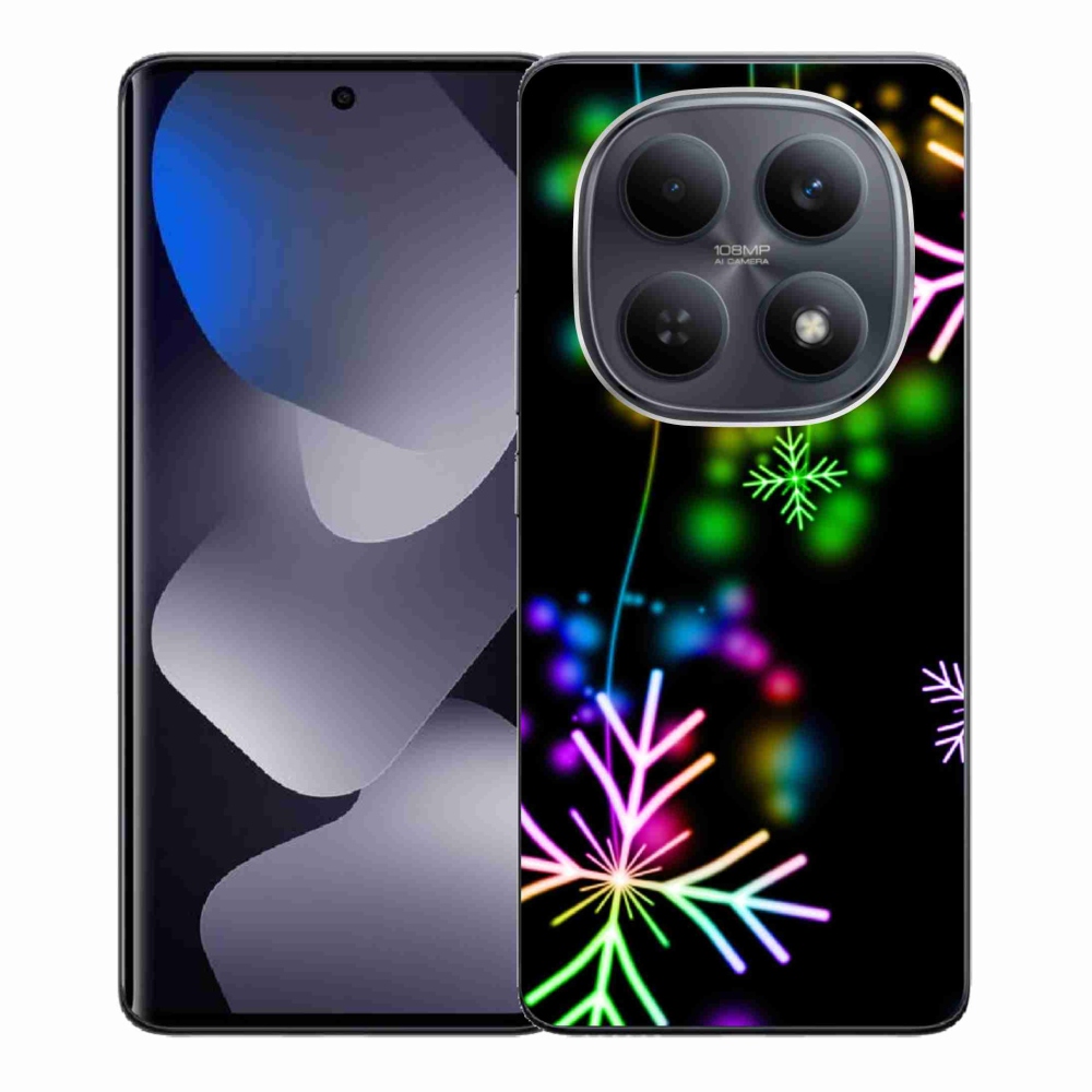 Gél borítás mmCase a Xiaomi Redmi Note 15 4G-hez - színes pelyhekkel