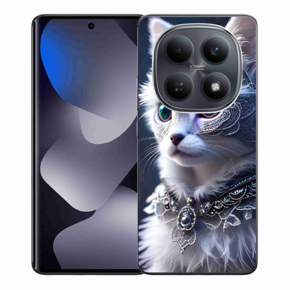 Gél borítás mmCase a Xiaomi Redmi Note 15 4G-hez - fehér macska
