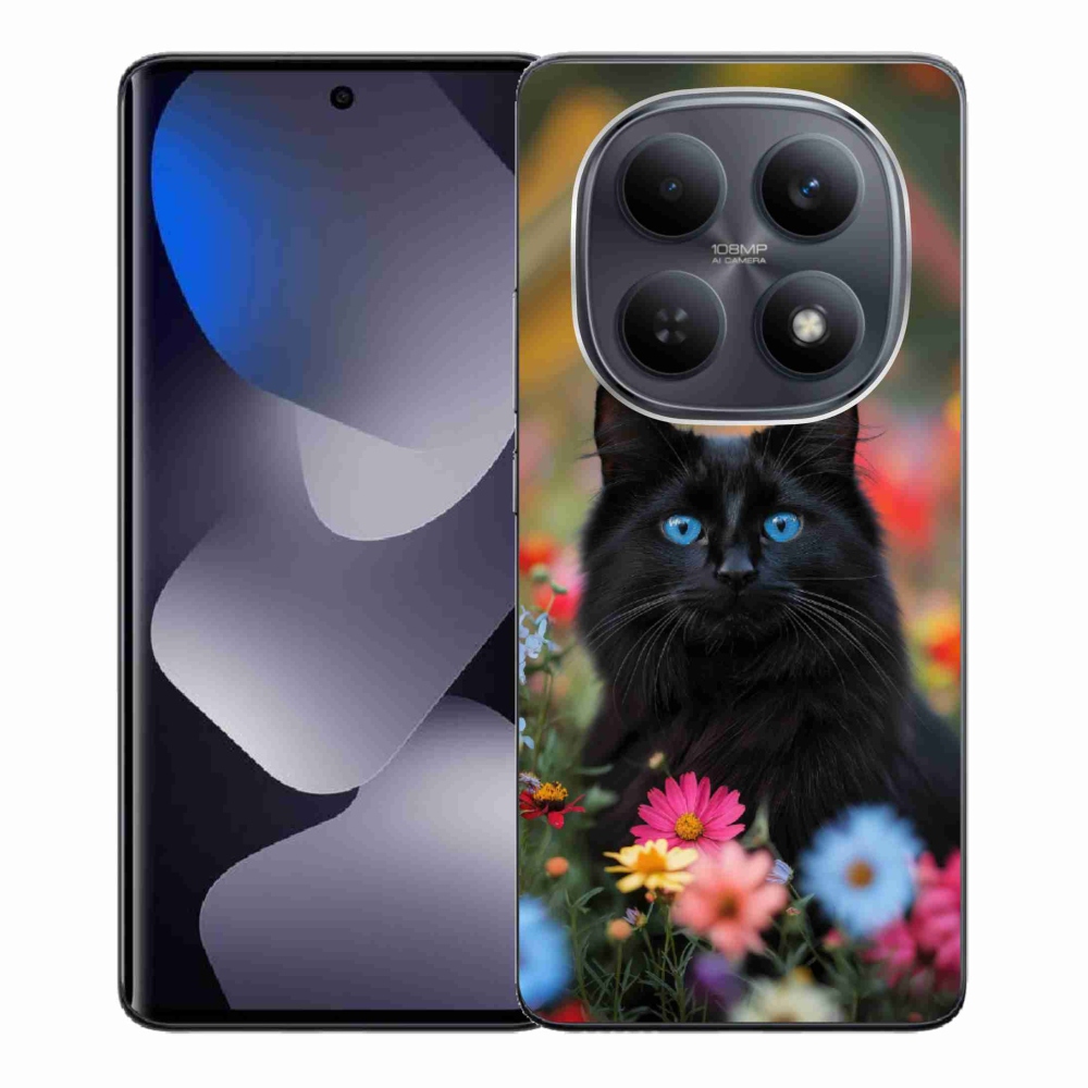 Gél borítás mmCase a Xiaomi Redmi Note 15 4G-hez - fekete cica 4
