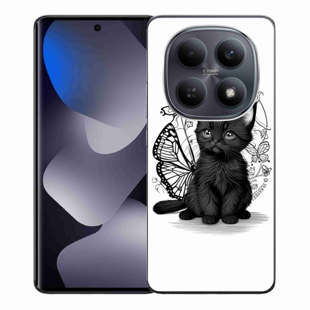 Gél borítás mmCase a Xiaomi Redmi Note 15 4G-hez - fekete cica