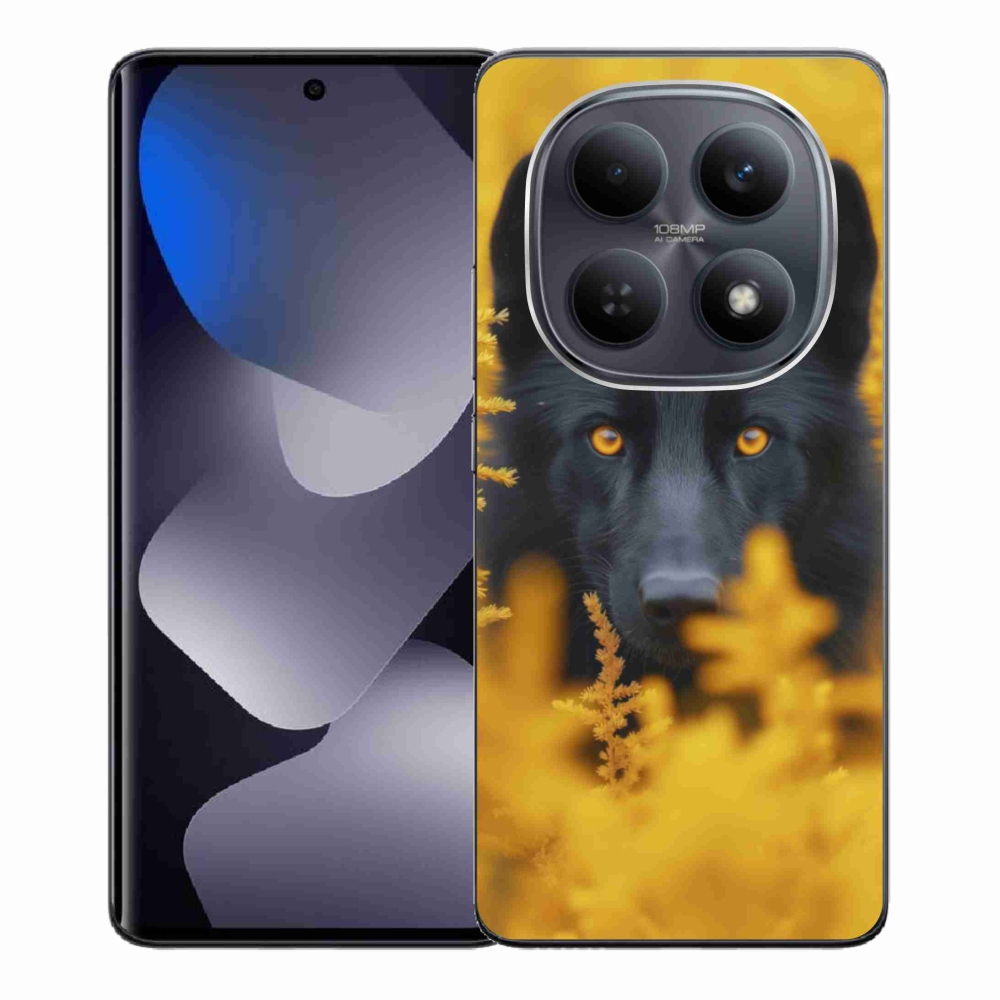 Gél borítás mmCase a Xiaomi Redmi Note 15 4G-hez - fekete farkas 2