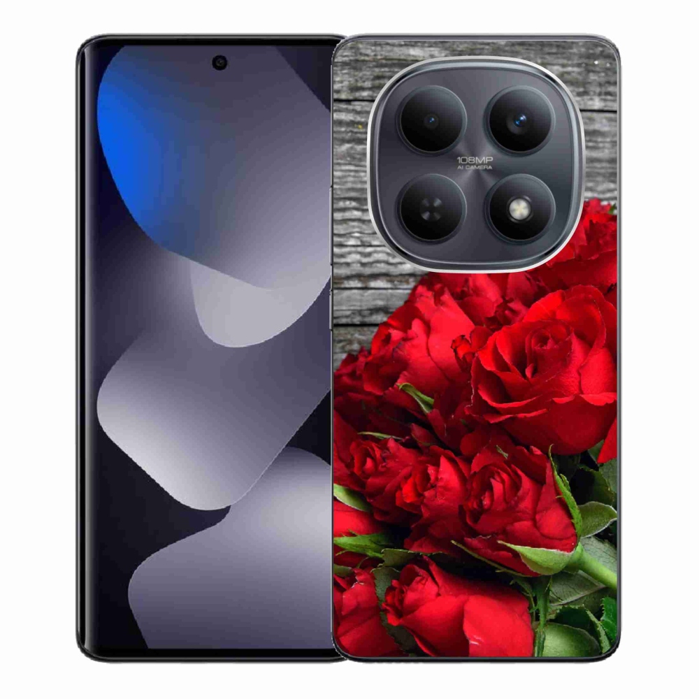 Gél borítás mmCase a Xiaomi Redmi Note 15 4G-hez - piros rózsa