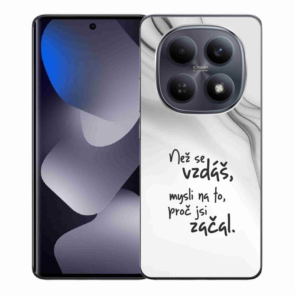 Gél borítás mmCase a Xiaomi Redmi Note 15 4G - idézet 2 fehér háttérrel