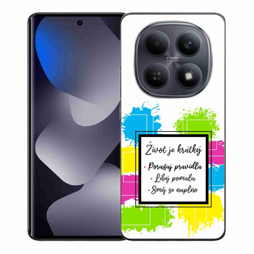 Gél borítás mmCase a Xiaomi Redmi Note 15 4G-hez - idézem 5 fehér háttér