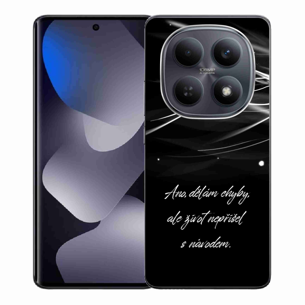 Gél borítás mmCase a Xiaomi Redmi Note 15 4G-hez - idézem fekete háttérrel
