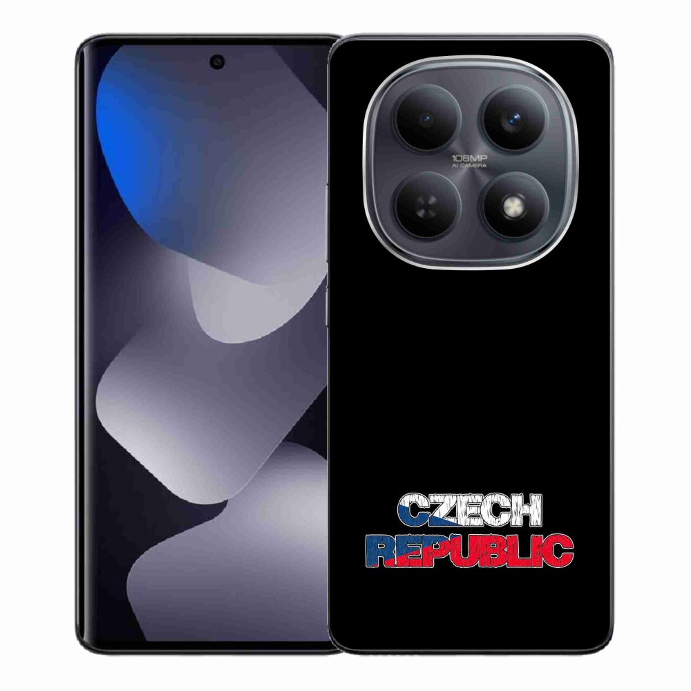 Gél borítás mmCase a Xiaomi Redmi Note 15 4G - Csehország fekete háttérrel