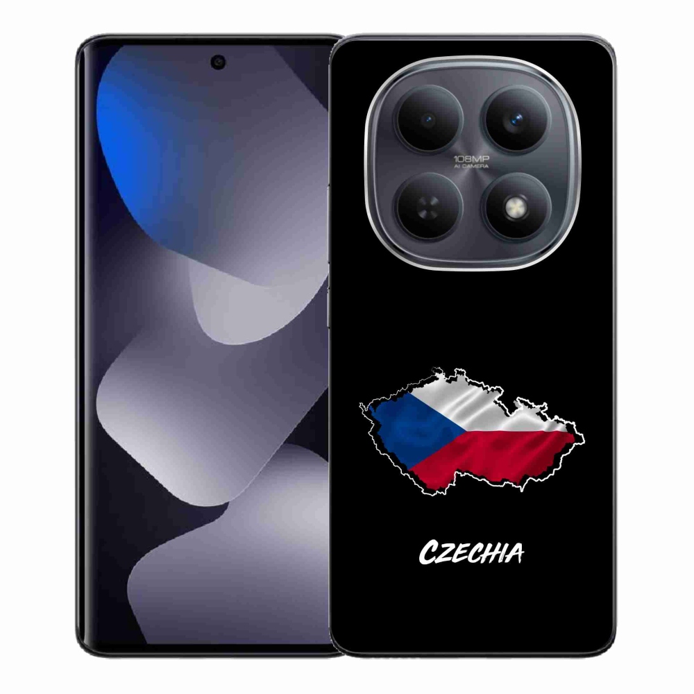 Gél borító mmCase a Xiaomi Redmi Note 15 4G - Csehország fekete háttérrel