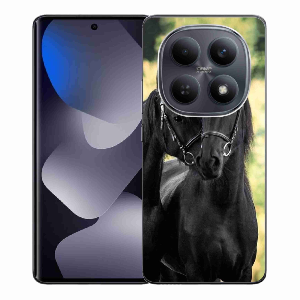Gél borítás mmCase a Xiaomi Redmi Note 15 4G-hez - két fekete ló