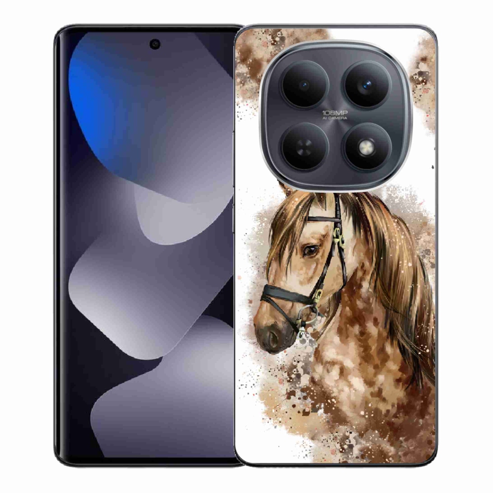 Gél borítás mmCase a Xiaomi Redmi Note 15 4G-hez - barna rajzfilm ló