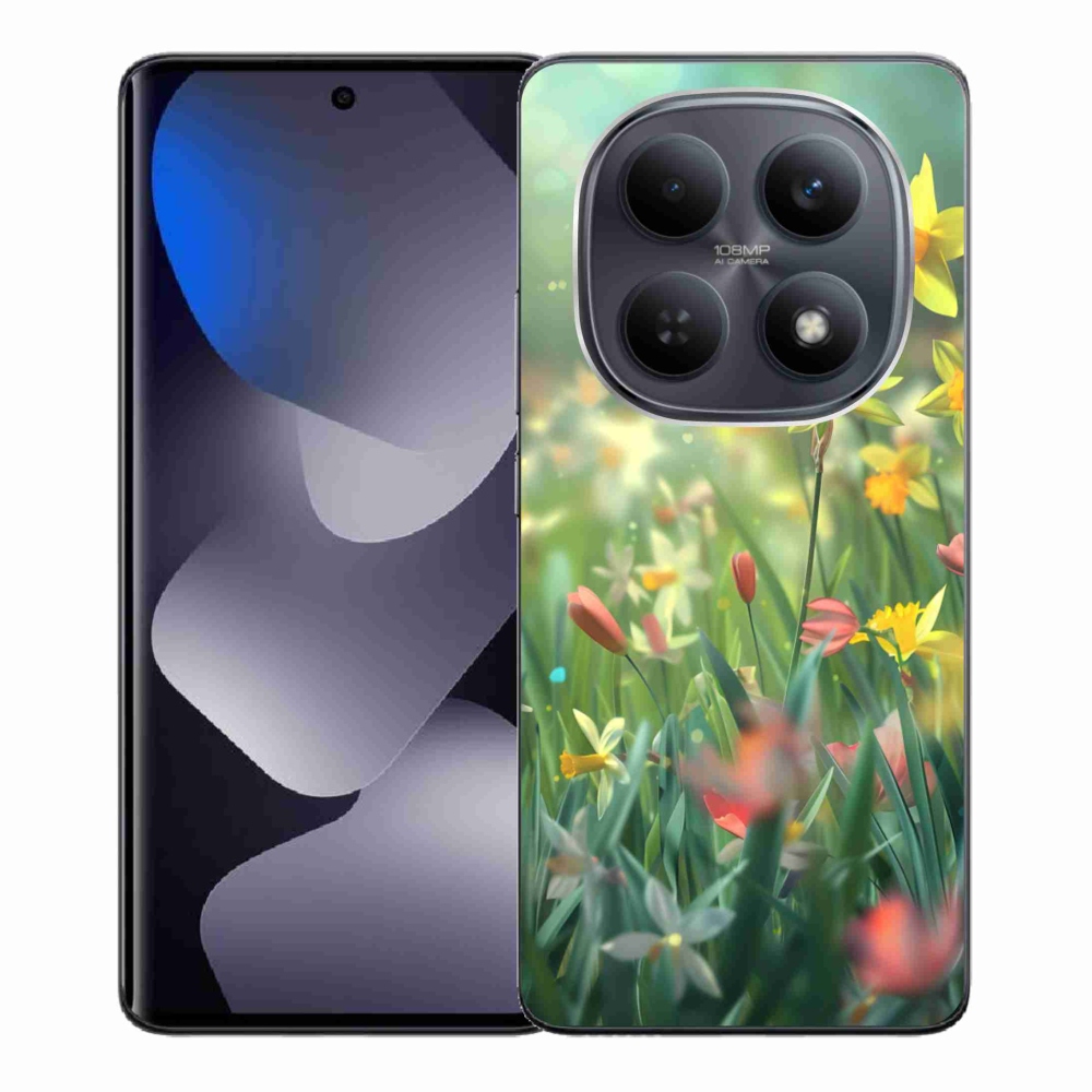 Gél borítás mmCase a Xiaomi Redmi Note 15 4G-hez - tavaszi virágok