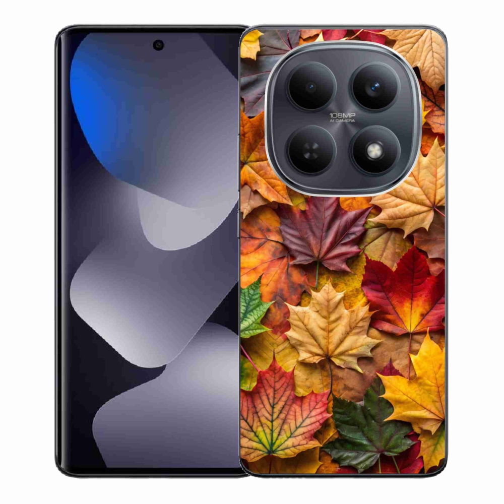 Gél borítás mmCase a Xiaomi Redmi Note 15 4G-hez - juharlevelek 2