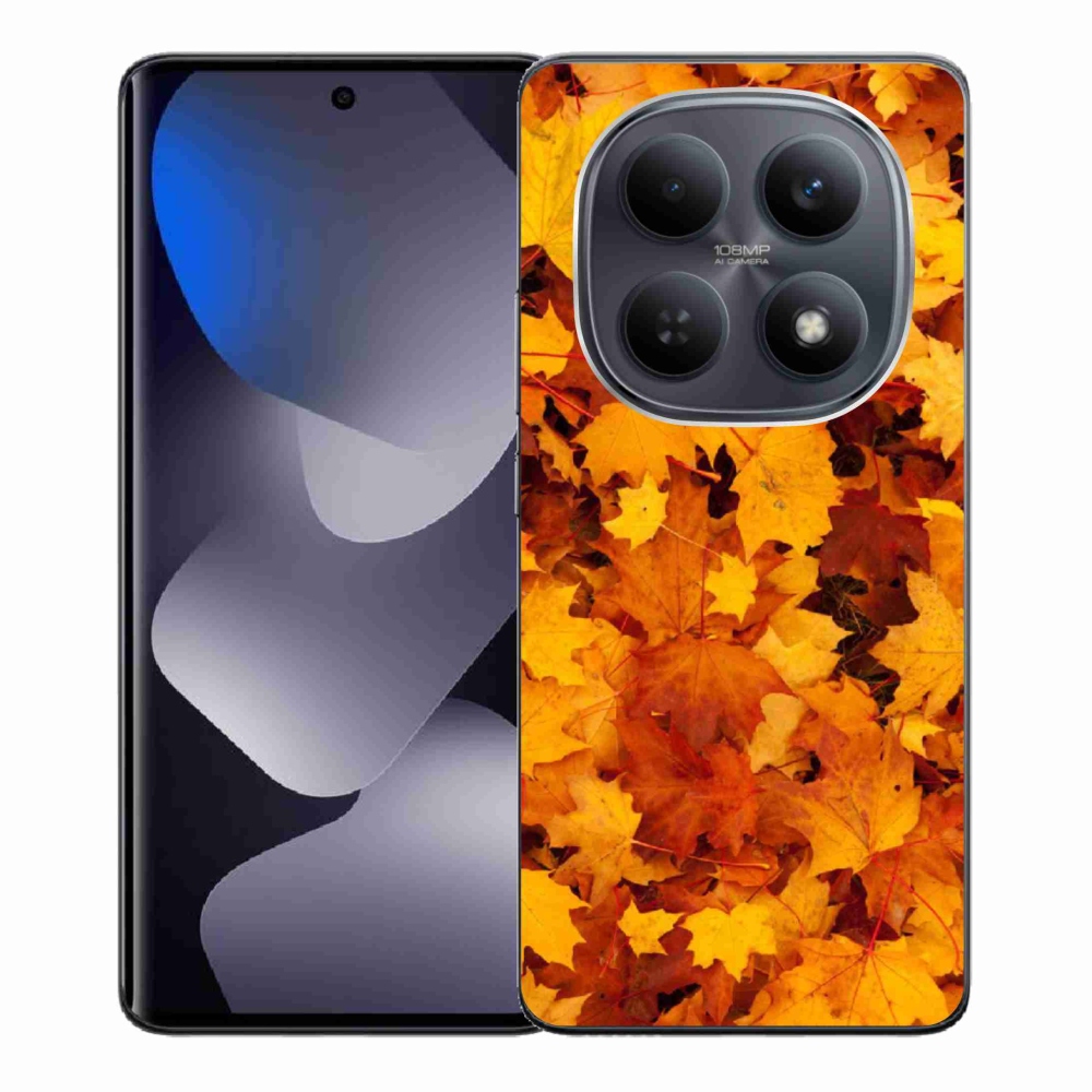 Gél borítás mmCase a Xiaomi Redmi Note 15 4G-hez - juharlevelek