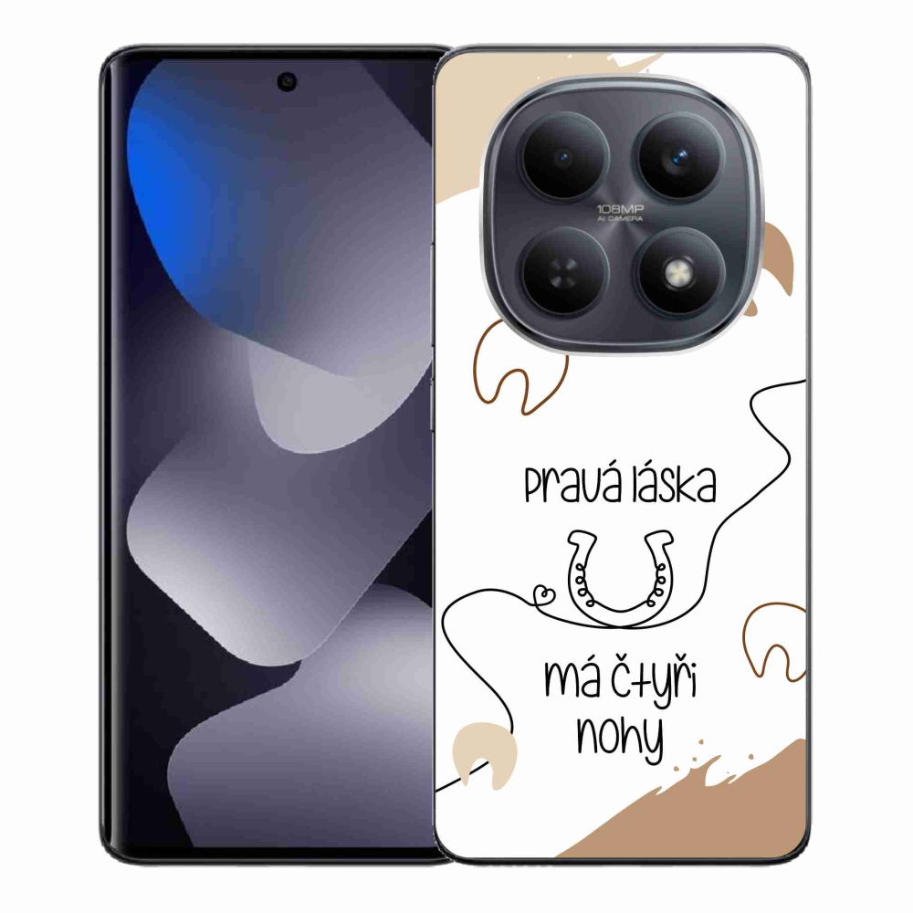 Gél borítás mmCase a Xiaomi Redmi Note 15 4G-hez - ló motívum fehér háttérrel