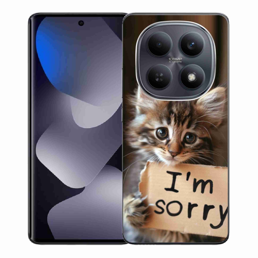 Gél borítás mmCase a Xiaomi Redmi Note 15 4G-hez - macska bocsánatkérése