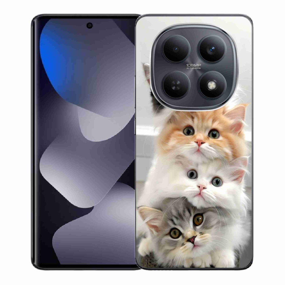 Gél borítás mmCase a Xiaomi Redmi Note 15 4G-hez - macska csokor