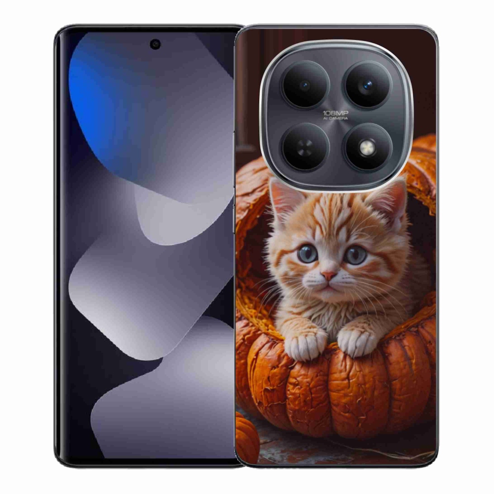 Gél borító mmCase a Xiaomi Redmi Note 15 4G-hez - cica és tök 2