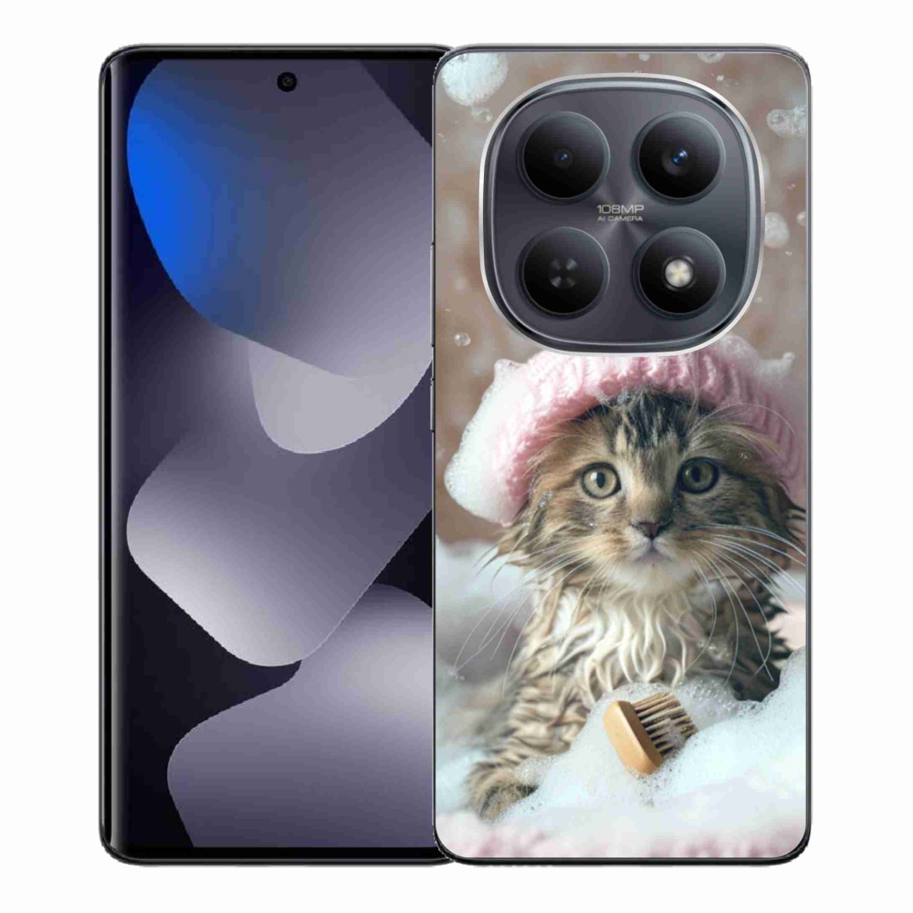 Gél borító mmCase a Xiaomi Redmi Note 15 4G-hez - cica és fürdő
